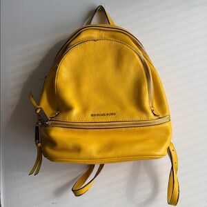 Michael Kors Yellow Leather Backpack